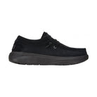 Mocassini da donna HeyDude Wendy Comf Suede in morbida pelle scamosciata nera.