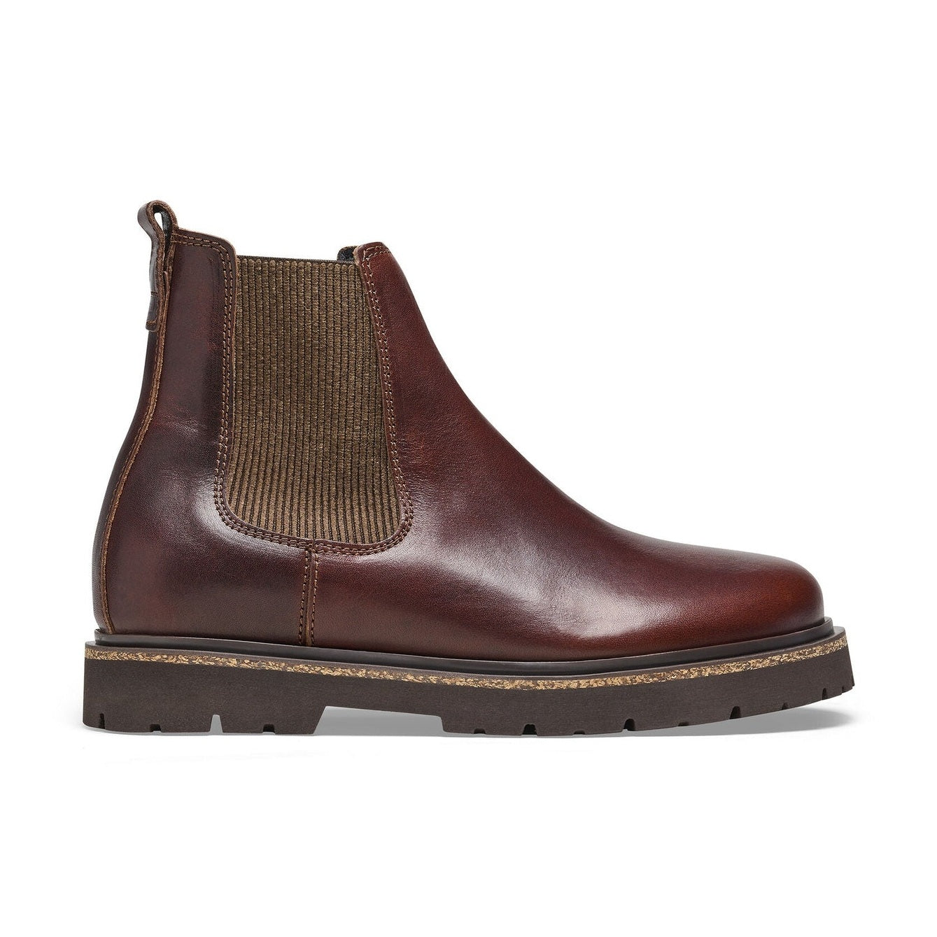 Elementi in sughero incorporati nella suola in gomma caucciù Birkenstock Highwood Slip On