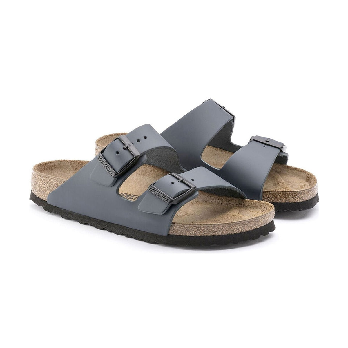 Birkenstock Arizona unisex pelle oliata blu notte vista angolata