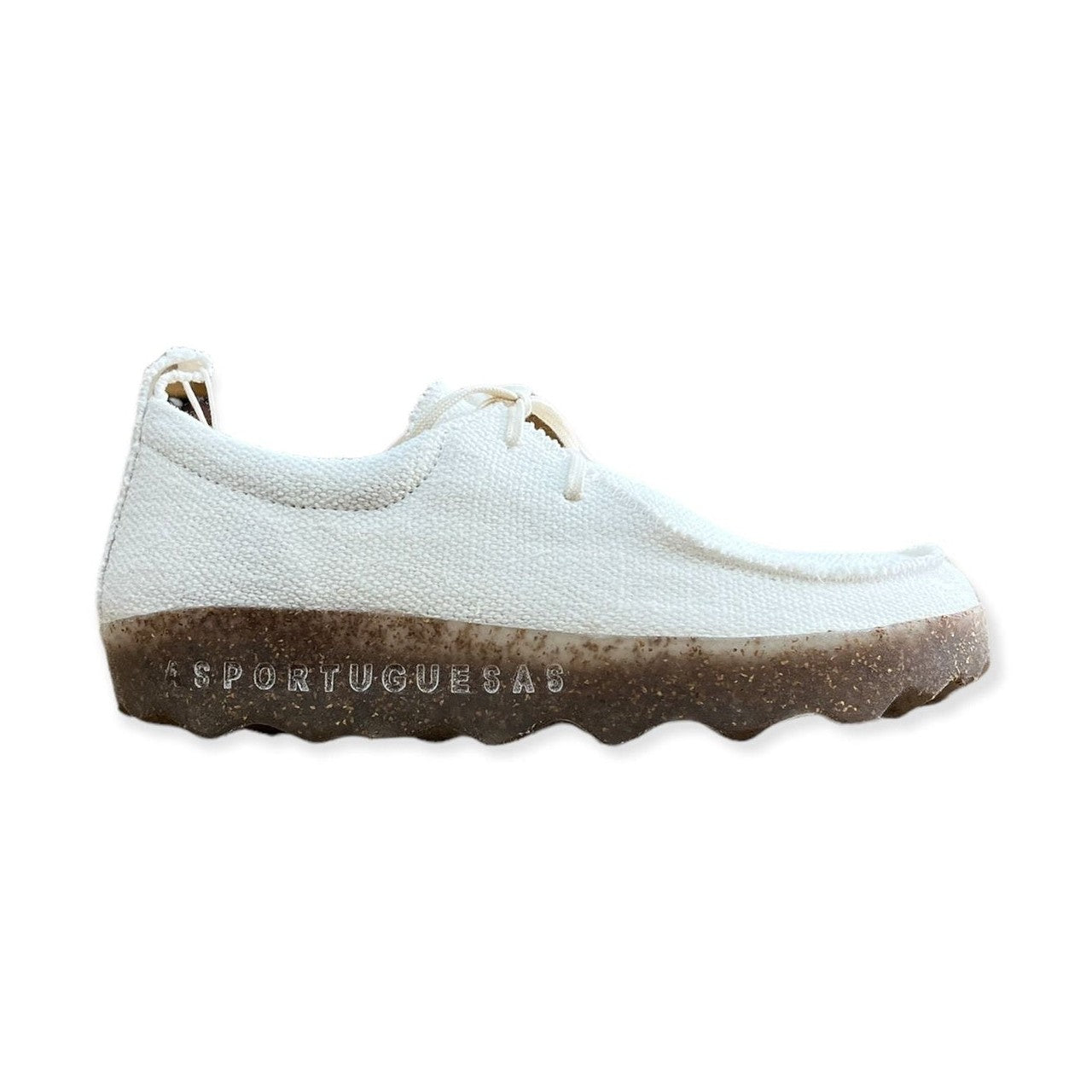 Asportuguesas Chat in canapa scarpa stringata unisex — dettaglio suola in gomma