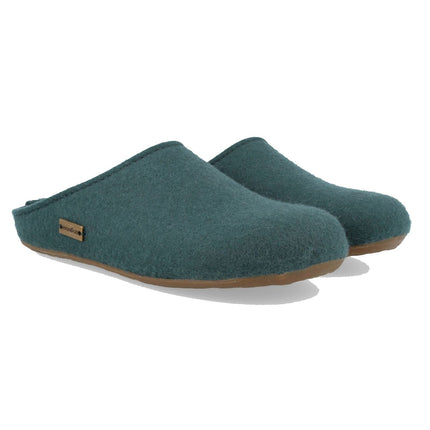 Haflinger Fundus clog pair angled lifestyle shot indoors