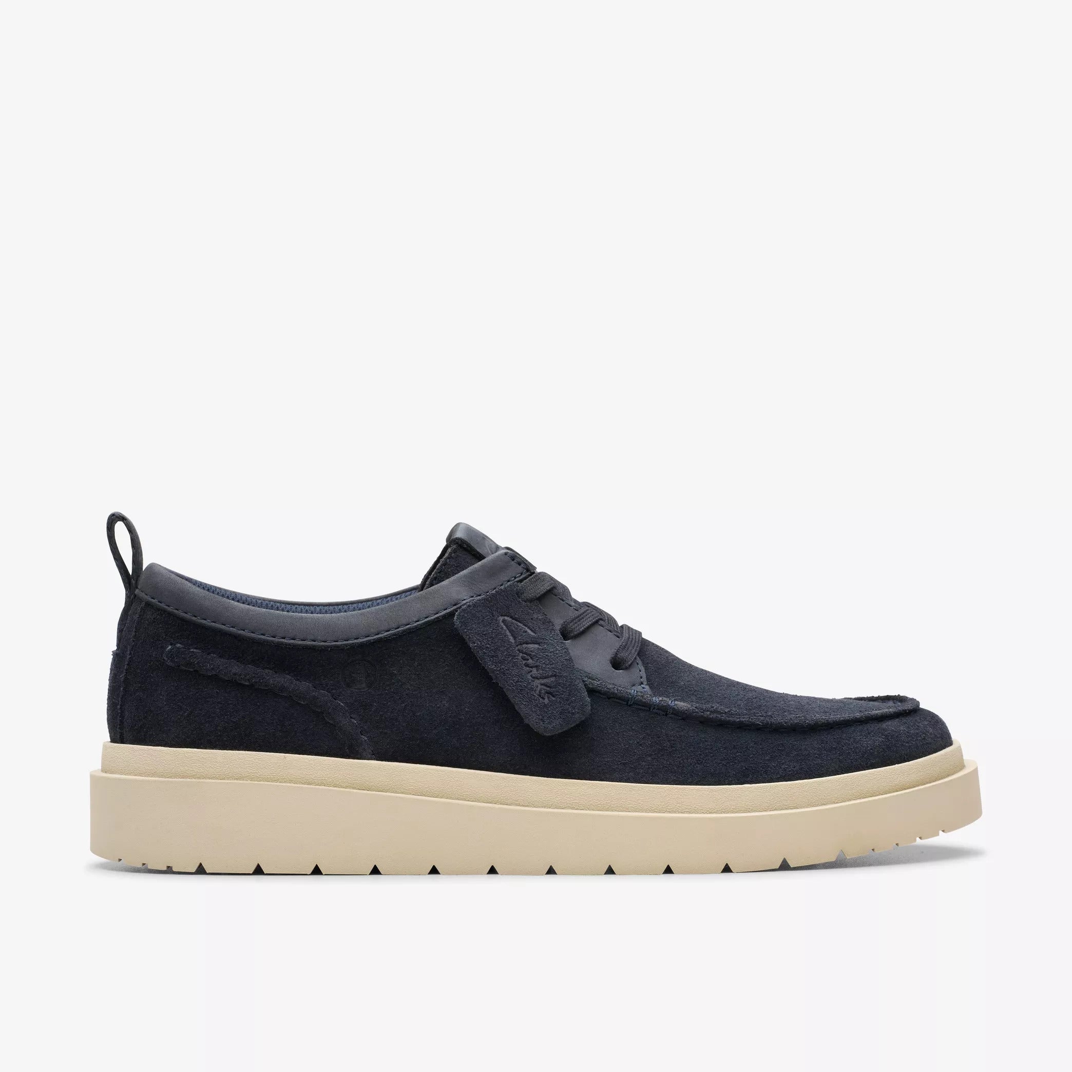 Clarks Polden Moc Uomo Scarpe Stringate In Suede E Canvas Casual
