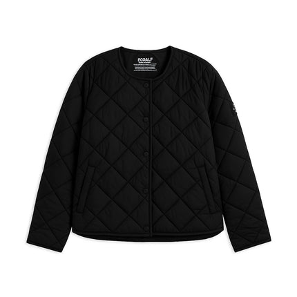 Ecoalf Musa Onion Jacket Women — front view with snap buttons and hip length