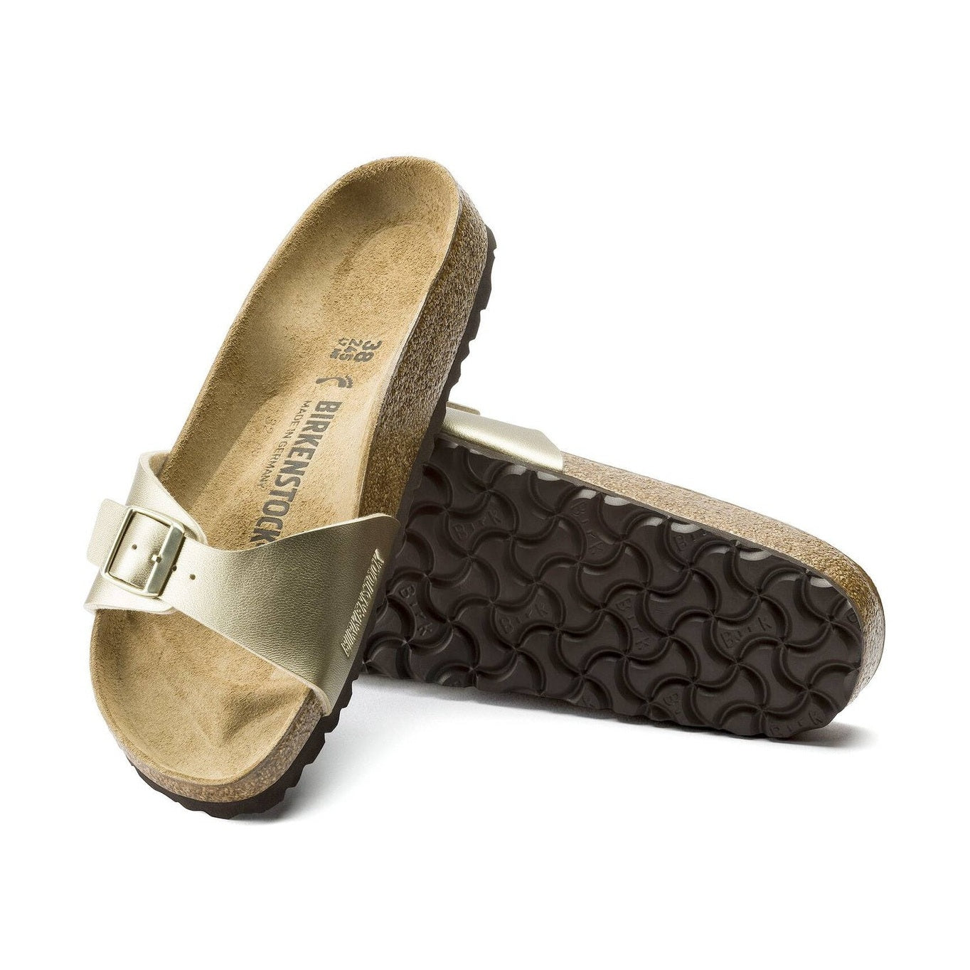 Birkenstock Madrid donna sandalo minimalista fascia unica vista prospettica