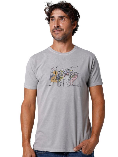 T-shirt uomo Blues Jazz La Nansa in cotone sostenibile