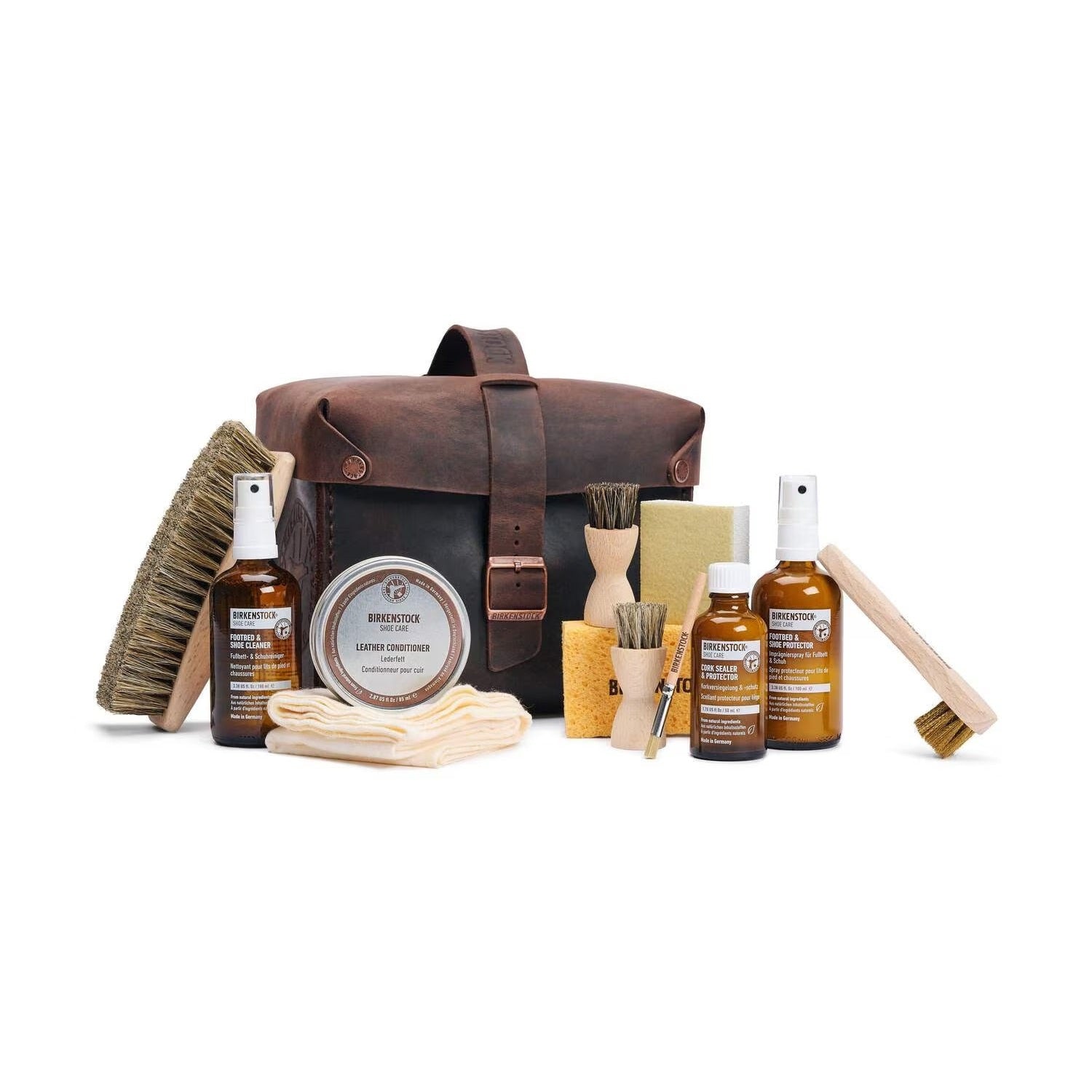 Confezione regalo Birkenstock Premium Care Set con prodotti per la pulizia delle scarpe.