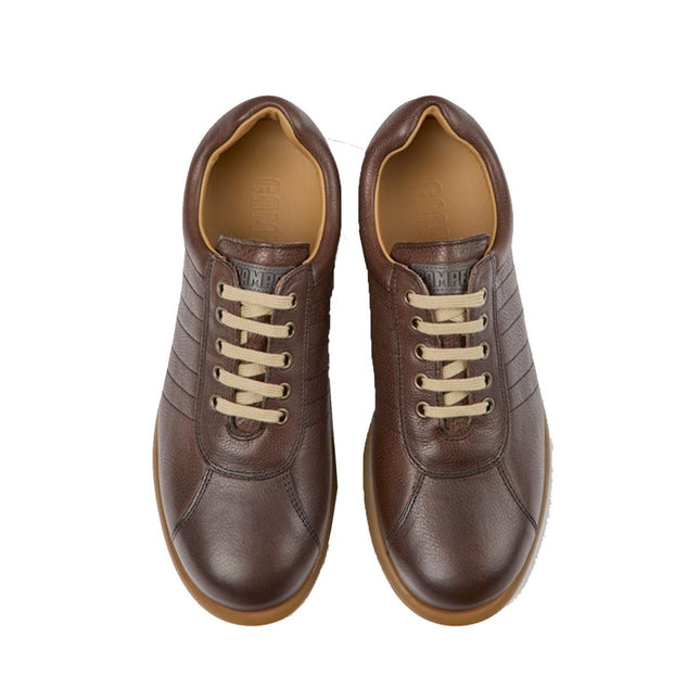 Camper Pelotas 16002 premium leather sneakers for men, top angle close-up