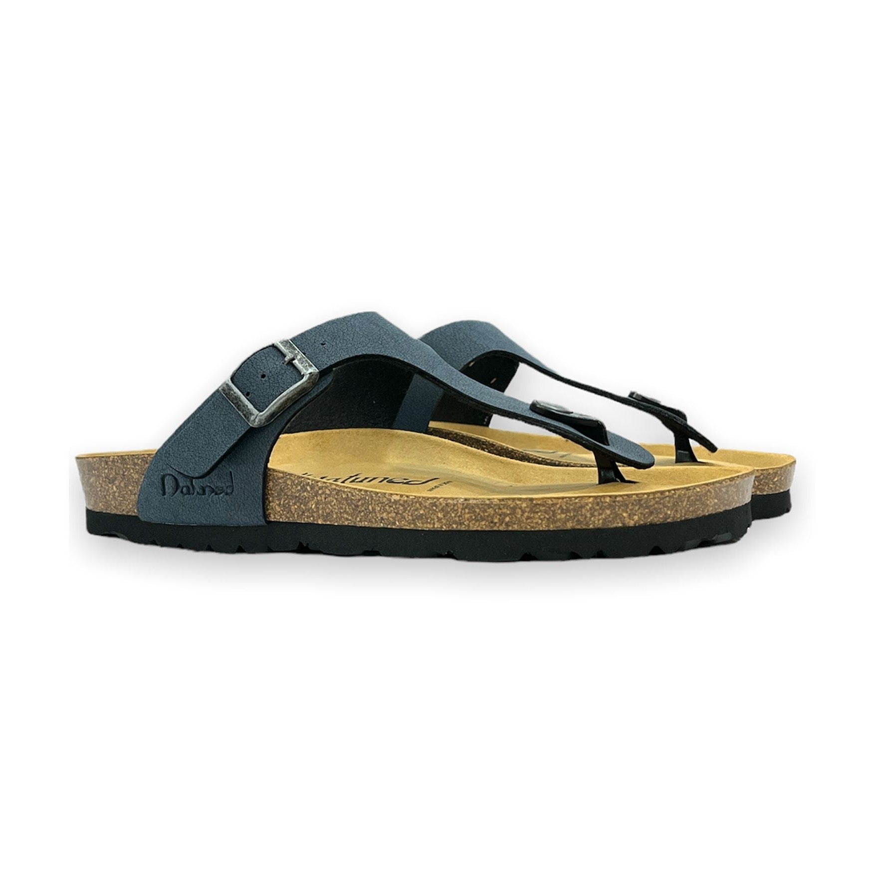 CH08 MICROFASER - Sandalo infradito con cinturino regolabile da donna e da uomo NATUNED plantare in lattice anatomico comfort