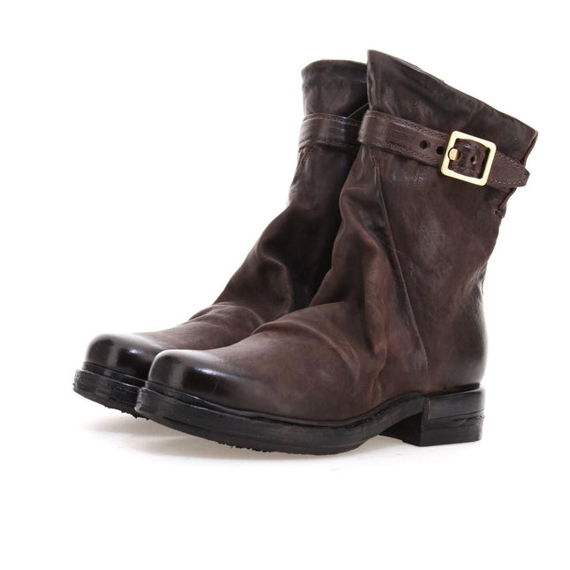 A.S.98 Anais stivaletto pelle vintage dettaglio laterale con fibbia biker