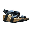 CH22 - Sandalo a fasce con cinturini regolabili e zeppa da donna NATUNED plantare in lattice anatomico comfort