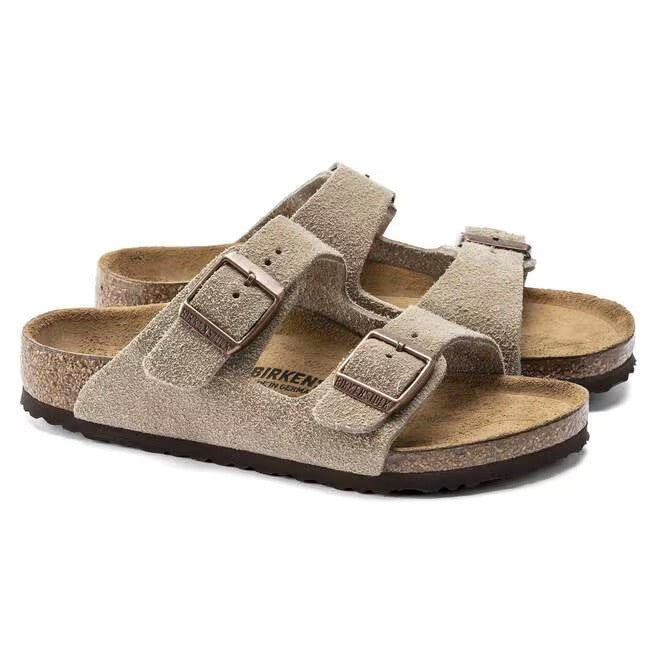 Plantare anatomico in sughero e pelle scamosciata traspirante Birkenstock Arizona Kids bambino