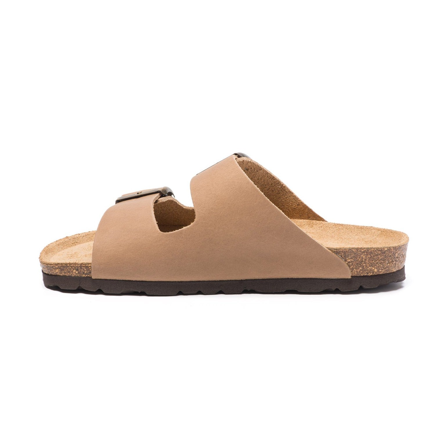 CH05 CUOIO - Sandalo a due fasce in pelle con cinturino regolabile da donna e da uomo NATUNED