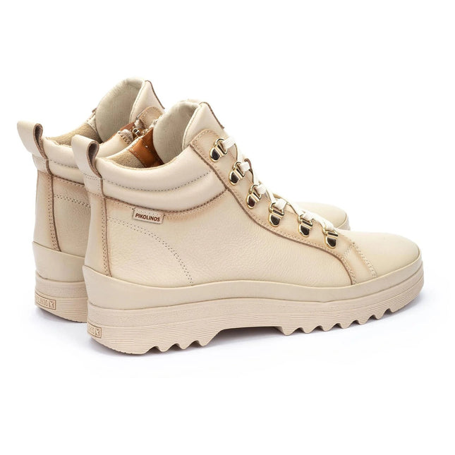 Pikolinos Vigo sneakers donna tomaia in pelle beige dettaglio suola leggera