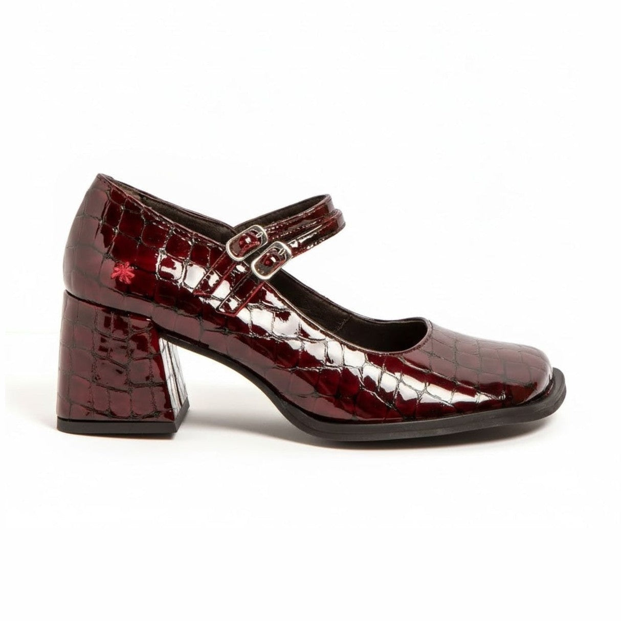 Scarpa donna ART Verona 1704 in nappa lucida con fibbia decorativa e tacco 60 mm
