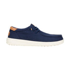 Mocassini da uomo HeyDude Paul Canvas in tela di cotone blu navy.
