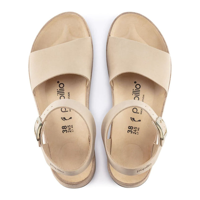 GLENDA (PAPILLIO) - Sandalo in pelle da donna BIRKENSTOCK plantare in sughero e lattice