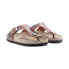 Pelle Nubuck morbida e vellutata con fibbia metallica regolabile Birkenstock Gizeh donna