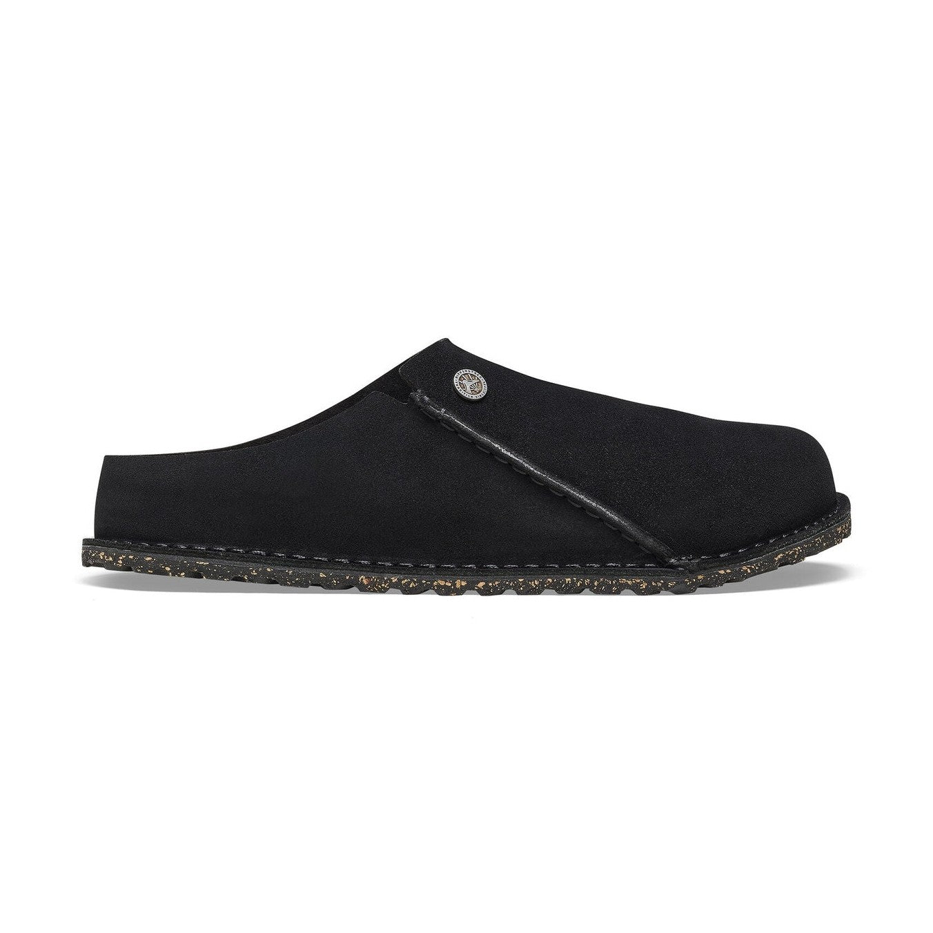 Pantofola Birkenstock Zermatt Premium unisex in pelle scamosciata morbida vista laterale