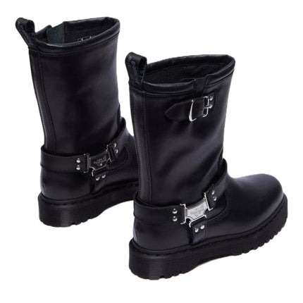 Durable tall combat boots in smooth leather – Anistone HI by Dr. Martens