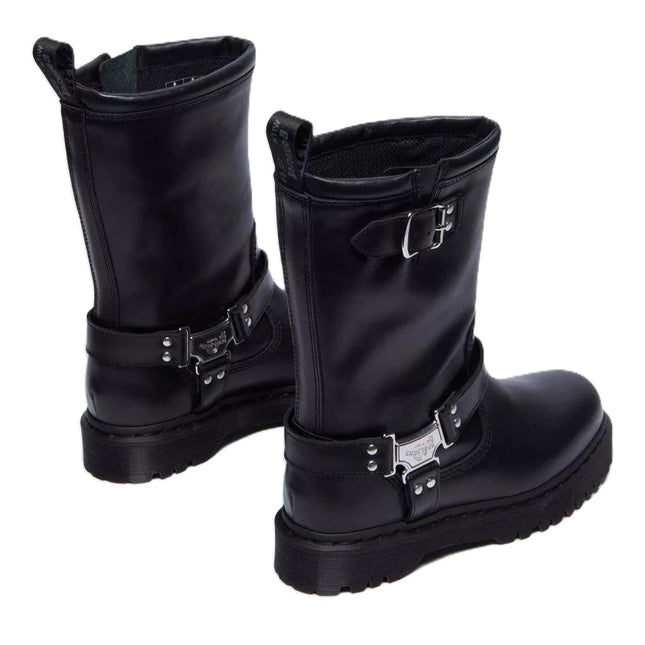 Durable tall combat boots in smooth leather – Anistone HI by Dr. Martens