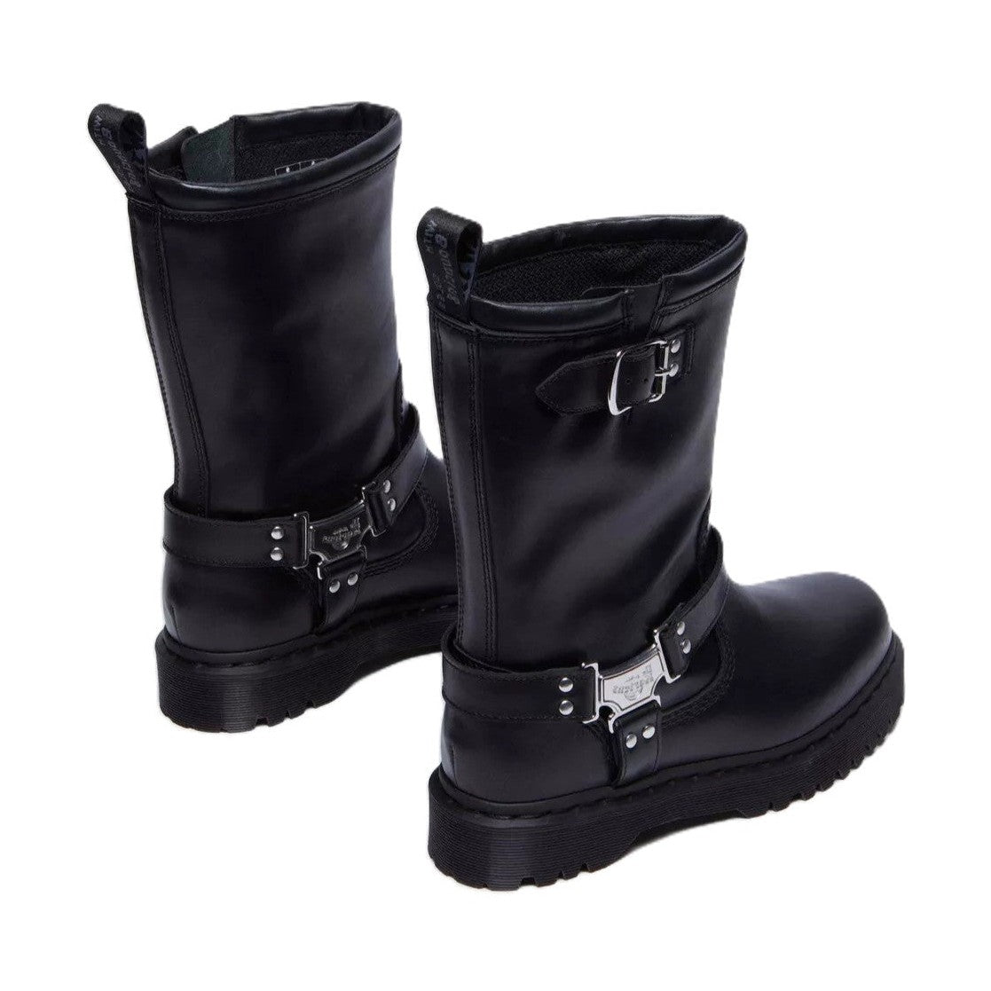 Dr. Martens Anistone Hi Donna Stivali Alti Biker In Pelle