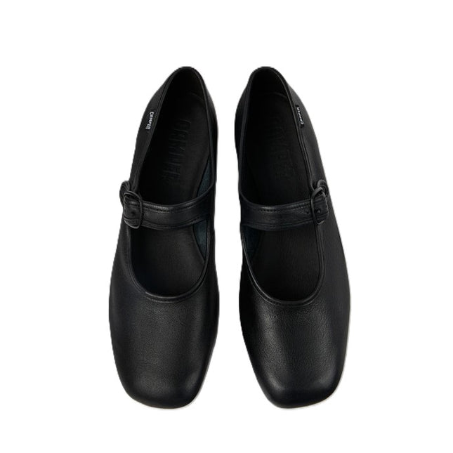 Camper Casi Myra full-grain calf leather ballerina – squared toe design with recycled TPU sole