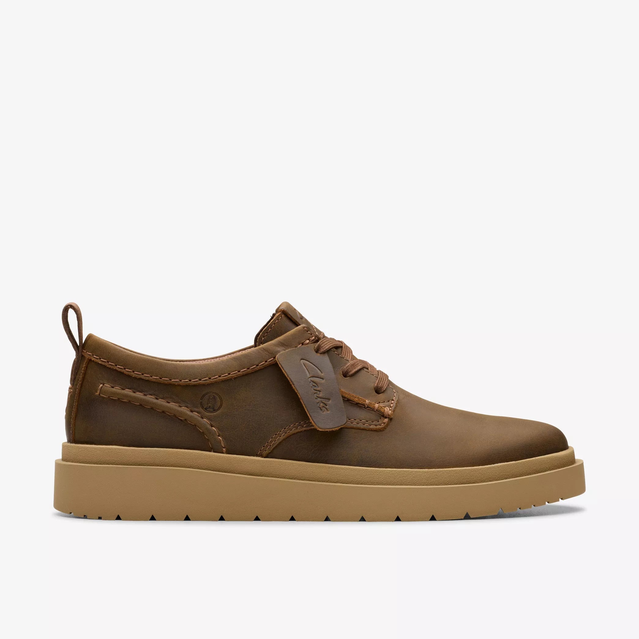 Clarks Polden Lace Uomo Scarpa Stringata Pelle Cerata Comfort