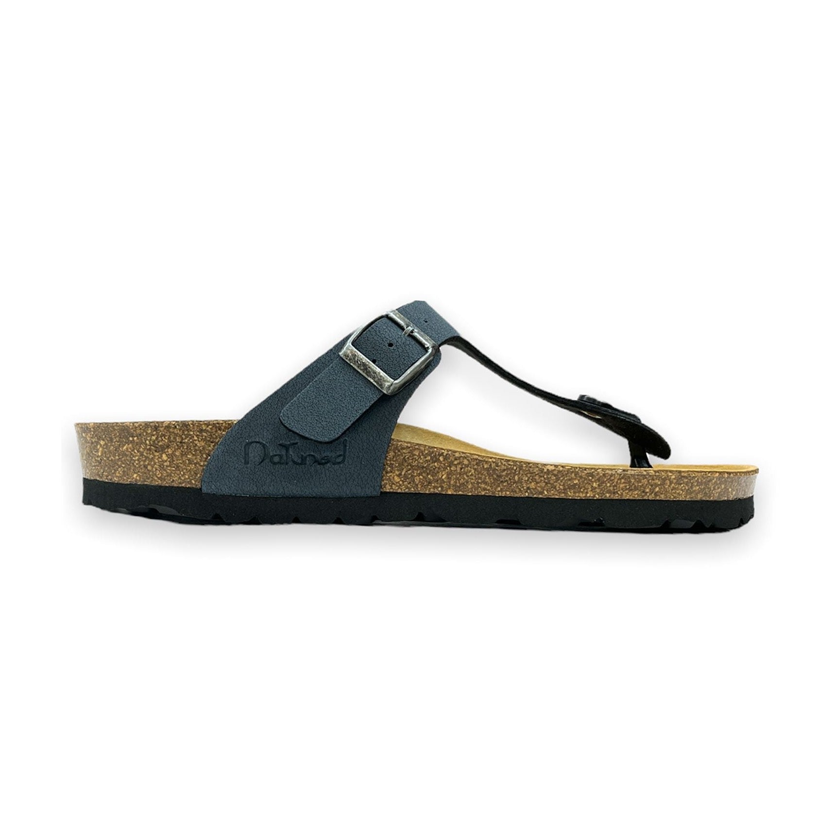 CH08 MICROFASER - Sandalo infradito con cinturino regolabile da donna e da uomo NATUNED plantare in lattice anatomico comfort