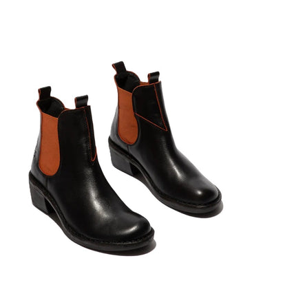 Meme030fly stivaletto donna vista posteriore con struttura stabile e tacco moderato