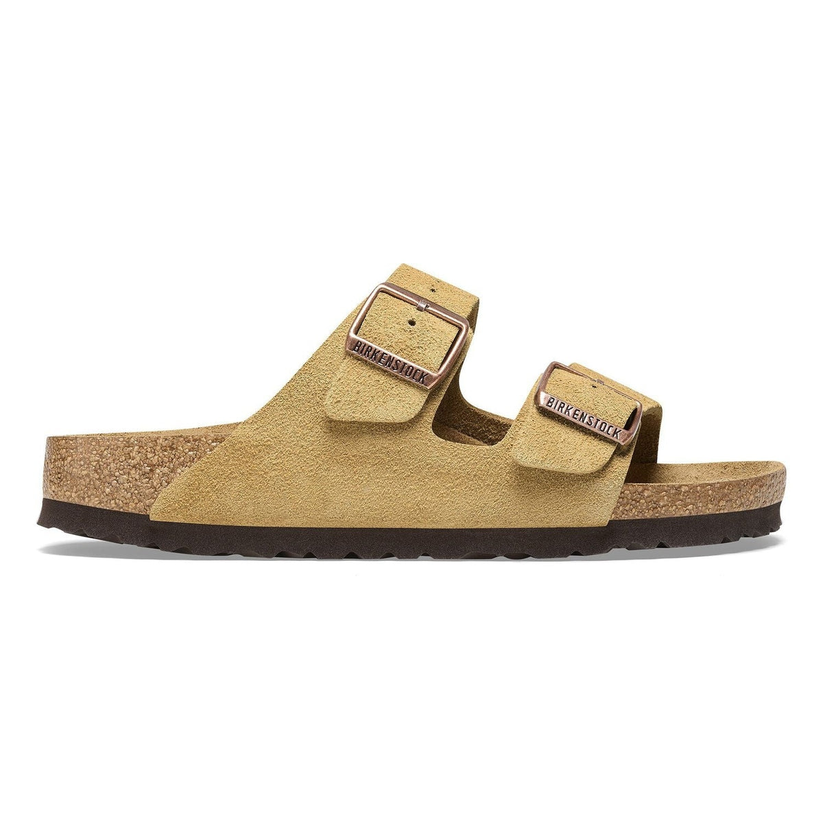 Texture morbida pelle scamosciata naturale sandalo Birkenstock Arizona donna
