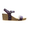 CH19 - Sandalo a fascia larga con cinturino regolabile e zeppa da donna  plantare in lattice anatomico comfort