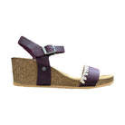 CH19 - Sandalo a fascia larga con cinturino regolabile e zeppa da donna plantare in lattice anatomico comfort