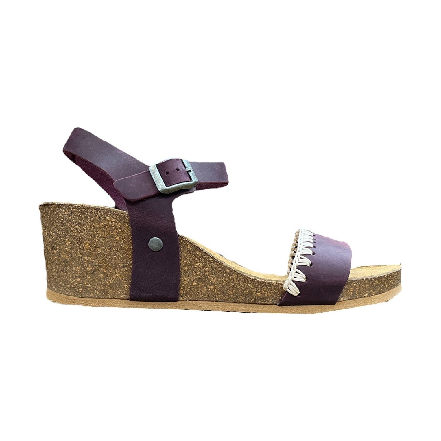 CH19 - Sandalo a fascia larga con cinturino regolabile e zeppa da donna plantare in lattice anatomico comfort