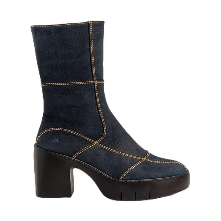 Stivaletto donna ART Sofia 1659 in pelle di vitello con cerniera laterale e tacco 50 mm