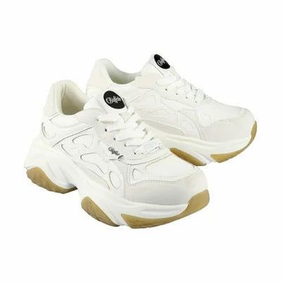 Buffalo Taifun sneakers donna dettaglio tomaia vegana effetto nappa e nubuck