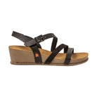 ART I Live sandalo con zeppa donna in pelle — vista tridimensionale