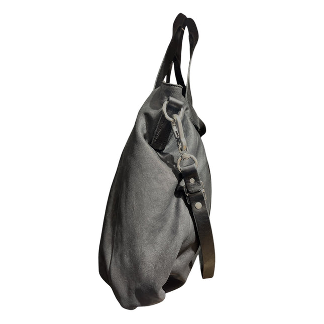 A.S.98 Zante borsa pelle naturale vintage vista laterale con tracolla regolabile