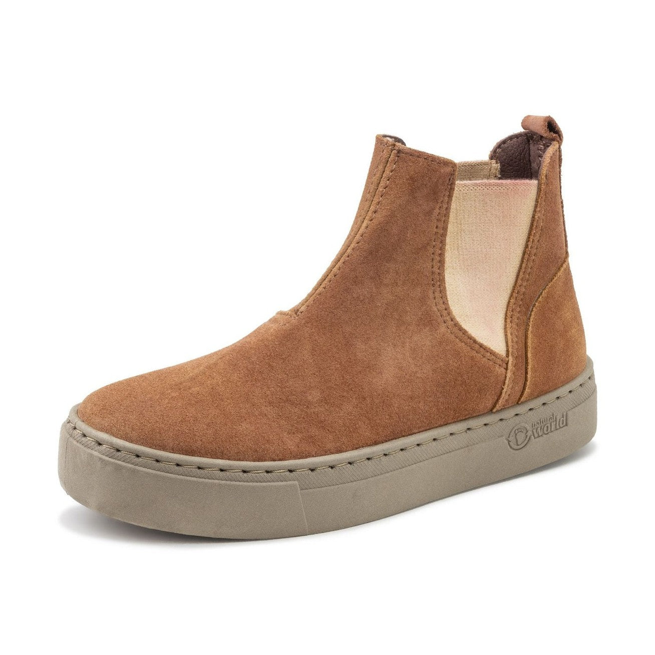 Dettaglio pelle scamosciata vellutata e cuciture Natural World Kira donna