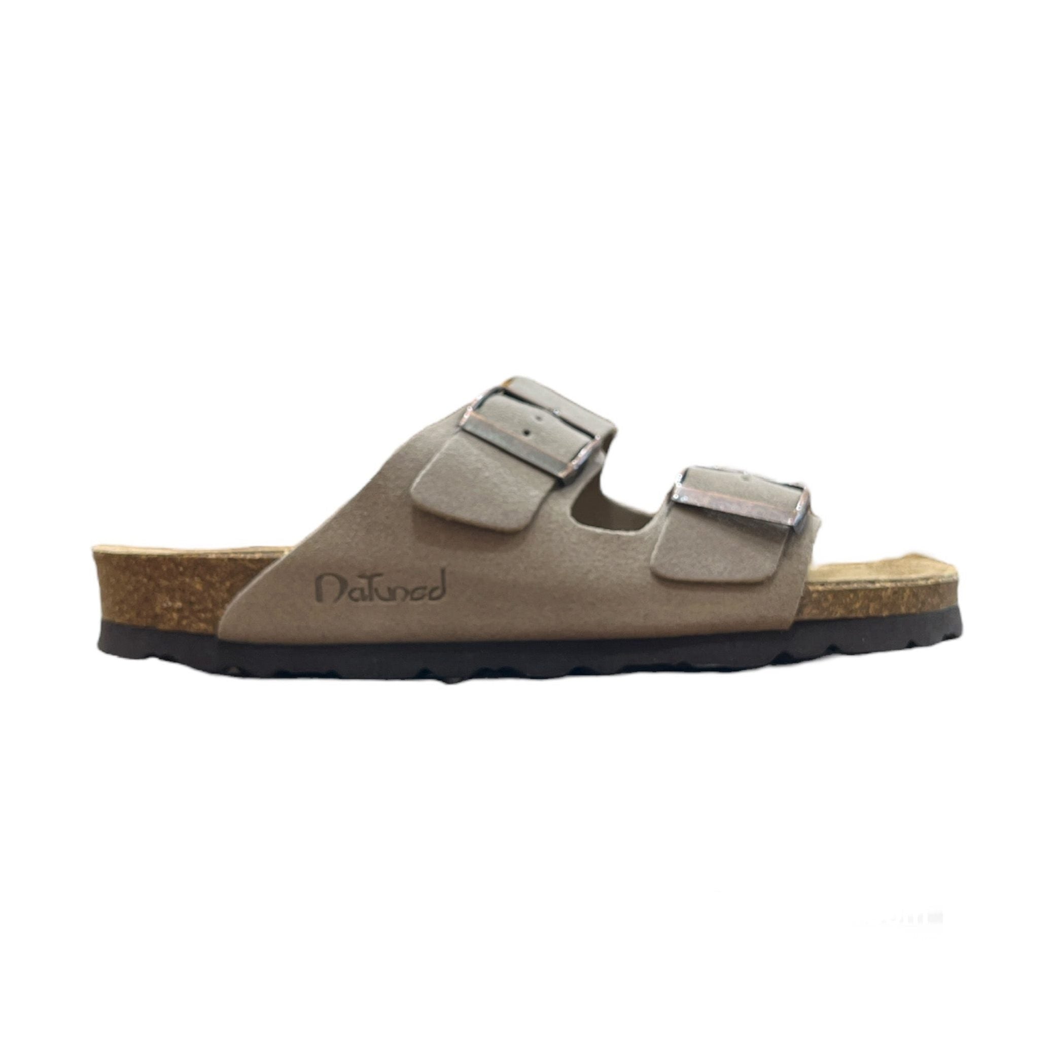CH05 VELOUR - Sandalo a due fasce in pelle con cinturino regolabile da donna e da uomo NATUNED