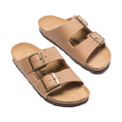 CH05 CUOIO - Sandalo a due fasce in pelle con cinturino regolabile da donna e da uomo NATUNED