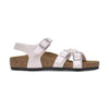 Sandalo Birkenstock Kumba Kids bambino in Birko-Flor con cinturini incrociati e cinturino caviglia vista laterale