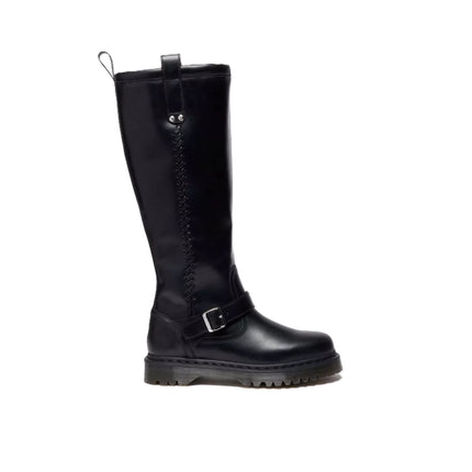 Black leather ankle boots with chunky sole – Anistone BKR collection