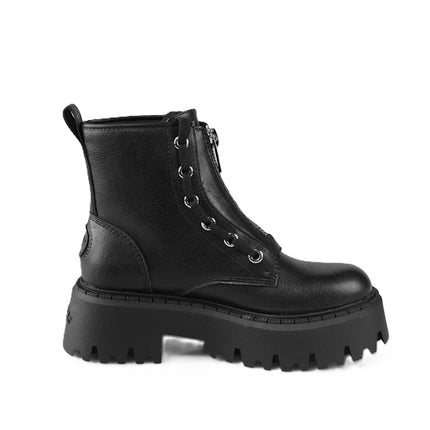 Buffalo Aspen Front Zip stivaletto donna vegano cerniera frontale