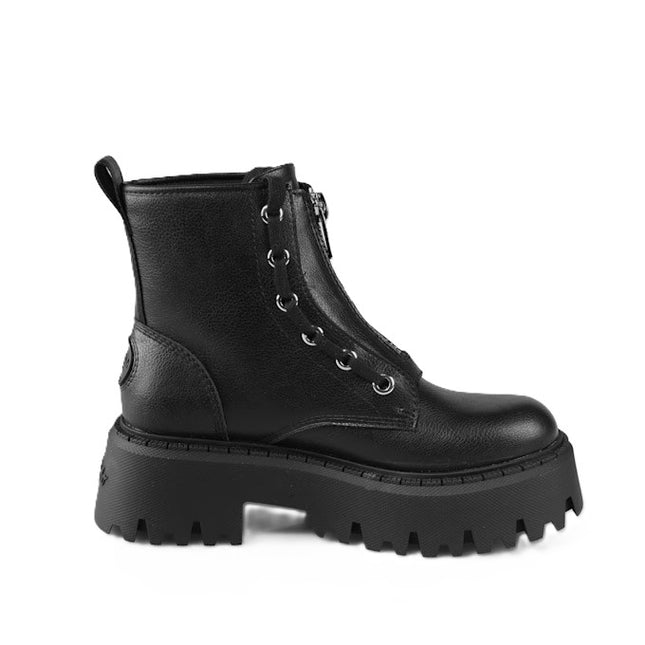 Buffalo Aspen Front Zip stivaletto donna vegano cerniera frontale