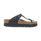 Infradito Birkenstock Gizeh Platform Vegan donna in Birko-Flor con suola a zeppa vista laterale