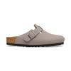 Sabot Birkenstock Boston TEX unisex impermeabile in Birko-Flor Nubuck con fibbia laterale vista laterale
