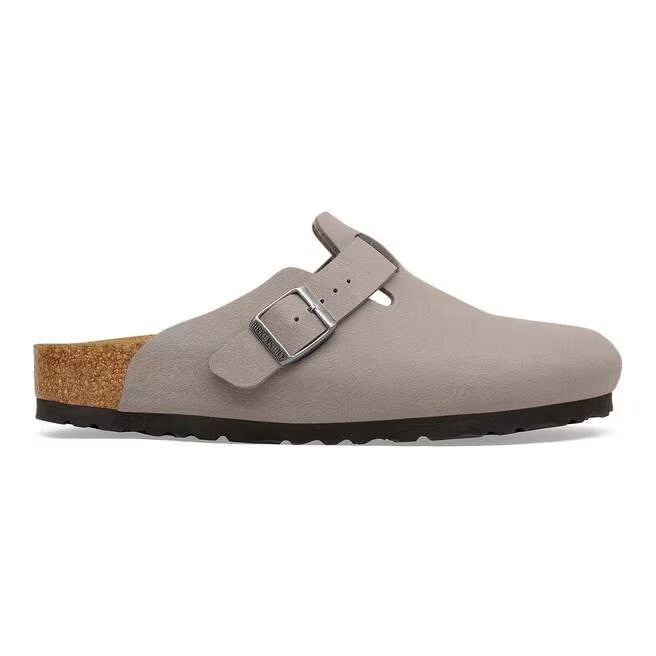 Sabot Birkenstock Boston TEX unisex impermeabile in Birko-Flor Nubuck con fibbia laterale vista laterale