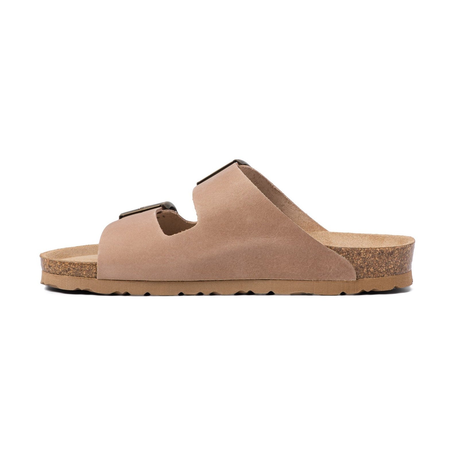 CH05 CUOIO - Sandalo a due fasce in pelle con cinturino regolabile da donna e da uomo NATUNED