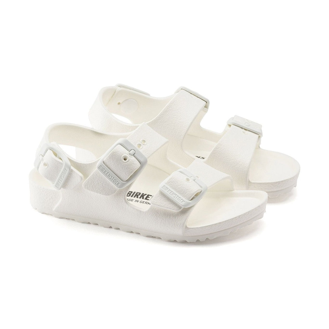 Due fasce regolabili e cinturino al tallone per stabilità Birkenstock Milano Kids EVA