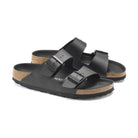 Vista zenitale dei sandali Birkenstock Arizona Donna che mostra la forma anatomica rispettosa della salute del piede.